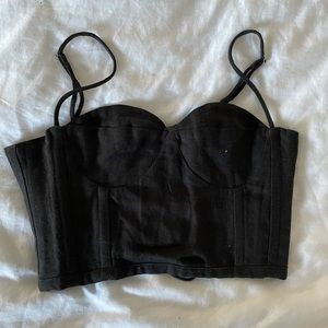 TROIS the label linen corset top